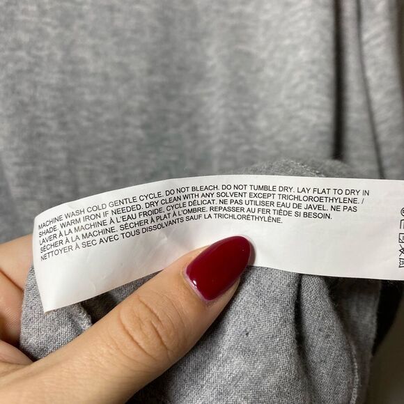 THEORY Men’s Air Cashmere Funnel Neck Long Sleeve Tee Gray Melange Sz XL - Picture 11 of 11